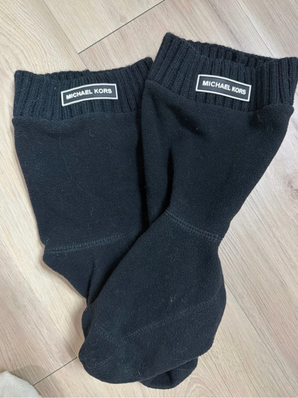 Michael Kors Black Women's Crew Socks - Logo Detail